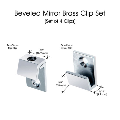 Symple Stuff Bohrer Beveled Mirror Clip Set & Reviews Wayfair